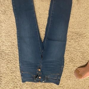 Madewell highwaisted exposed button jeans sz 25